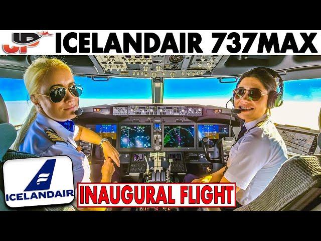 Inaugural Flight to Pittsburgh Icelandair 737MAX Cockpit