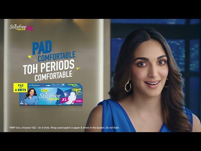 Stayfree Secure XL #PadComfortableTohPeriodsComfortable | Kiara Advani (Hindi)