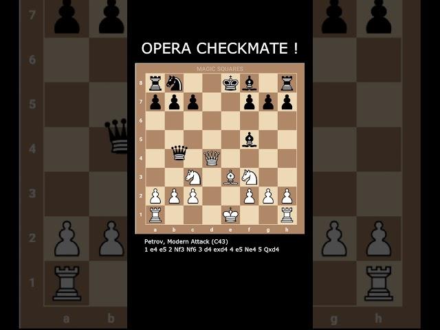Arabian Checkmate by Queen Sacrifice in Petrov Defence