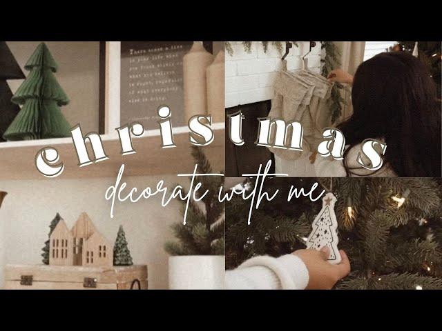 CHRISTMAS DECORATE WITH ME 2021 | family room, scandanavian decor, minimal christmas ideas