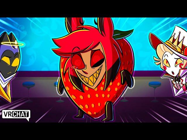 Alastor LOSES HIS MIND and BECOMES A STRAWBERRY... in Hazbin Hotel VRChat