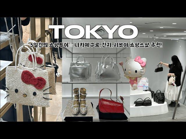 TOKYO last ep. 3일간의 쇼핑투어! 나카메구로 숨은 편집샵 추천︎| 도쿄에서 가장 큰 산리오! 긴자점 한정템 구매하기|  꼼데 실버백을 찾아서..‍️