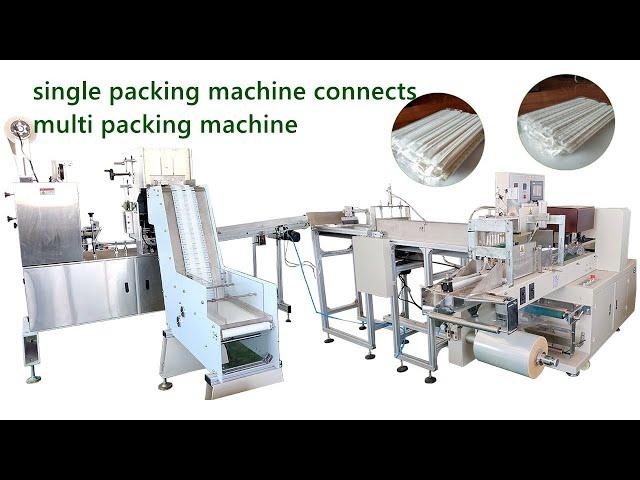 Paper straw packaging machine tested for Swiss customers