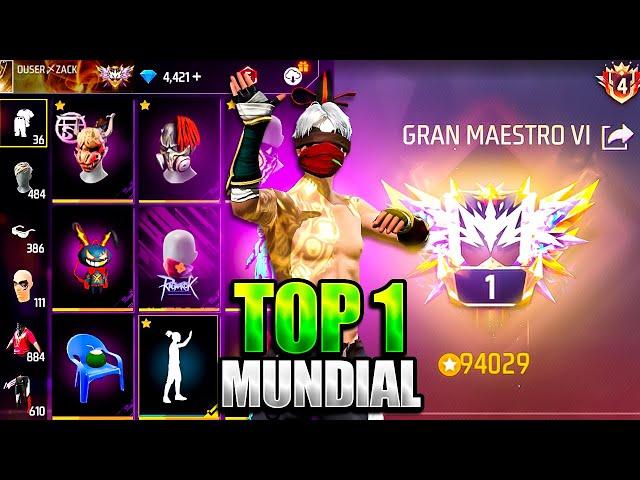 ¡ROBE LA CUENTA "TOP 1 GLOBAL" DE FREE FIRE! *tiene el emote más veterano*