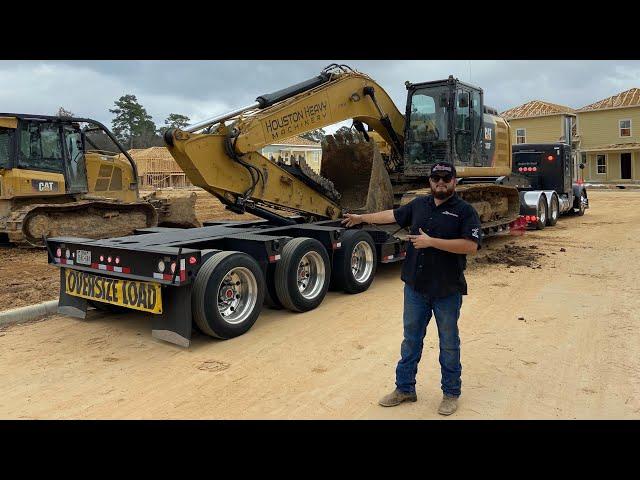 How to LOAD and SECURE properly EXCAVATOR to lowboy trailer.