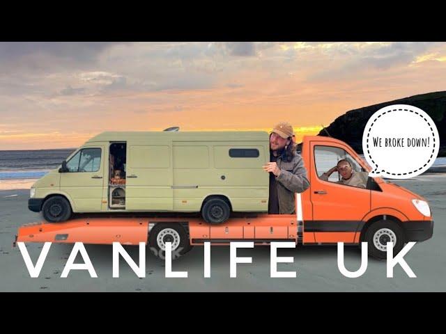 WE BROKE DOWN | a new start for us | LIVING IN A VAN IN CORNWALL | Vanlife UK