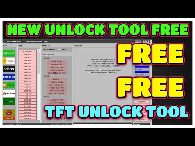 GSM Power new Unlock Tool Free | TFT UNLOCK TOOL 2024 FREE | UNLOCK TOOL NEW 2024 FREE | TFT TOOL