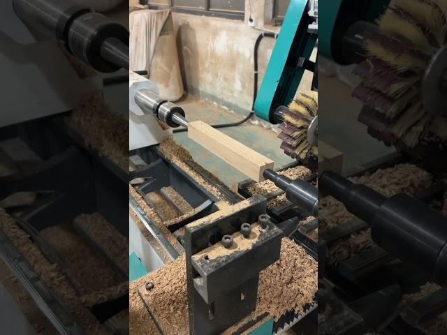 1530 Six step CNC wood lathe processes wooden table legs, turning and grooving in one step! #wood