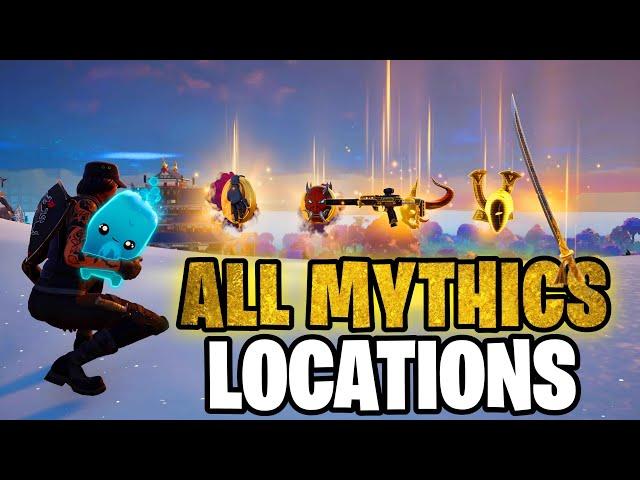 Fortnite Chapter 6 Locations Of ALL BOSSES & MYTHIC Medallions!!  (Fight The HUGE Demon Warrior)