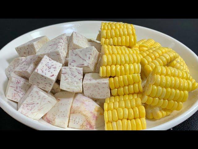 香芋搭配玉米不蒸不油炸，出锅比红烧肉还好吃，软糯入味，营养美味#美食製作 #美食教程 #家常菜