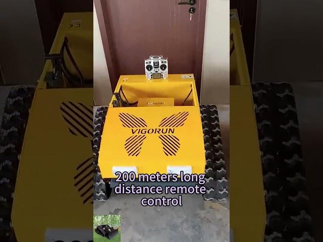 RC track-mounted mowing machine made by Vigorun Tech#lawn #farming #mower