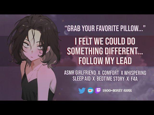 [ASMR] Your Sleepy Girlfriend Reads You A Bedtime Story  | [SleepAid] [Rain] [Whispering] [F4A]