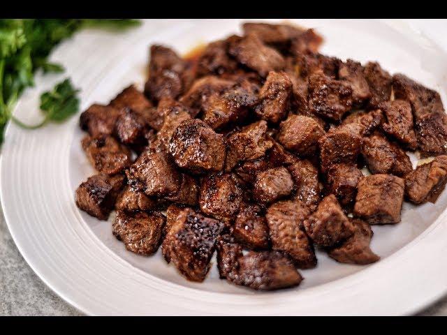 BUTTERY GARLIC STEAK BITES RECIPE | QUICK & EASY KETO FRIENDLY RECIPE