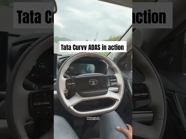 New Tata Curvv ADAS in action. #tatacurvv #tatacurvvev #tatamotors #tatacars #motorxtech #indiancars