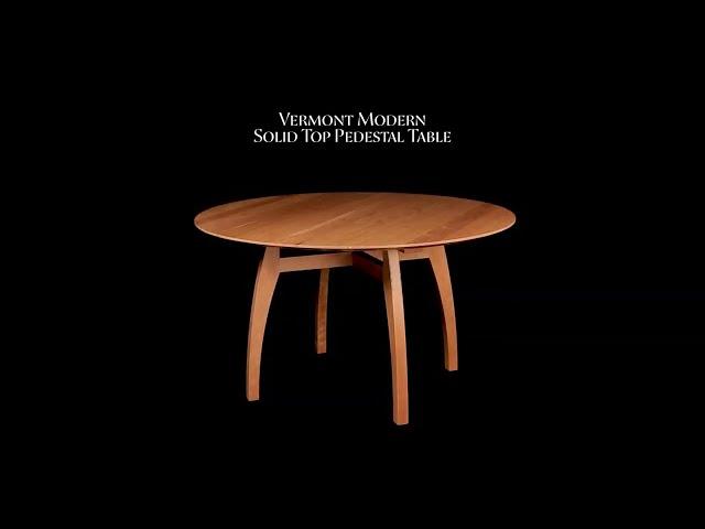 Vermont Modern Solid Top Pedestal Table | Vermont Woods Studios