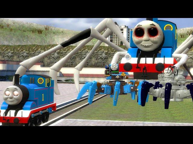 Building a Thomas Train Chased By  Cursed Thomas Train and New Friends in Garry's Mod!!