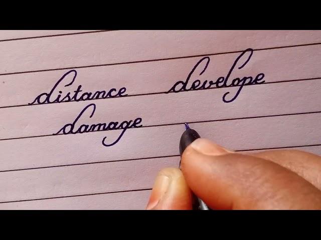 Super Cursive handwriting practice using normal fountain pen || Improve cursive handwriting