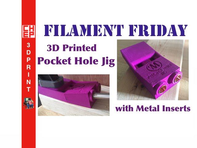 Filament Friday #30 - 3D Printed Pocket Hole Jig with Metal Inserts on Da Vinci 1.0