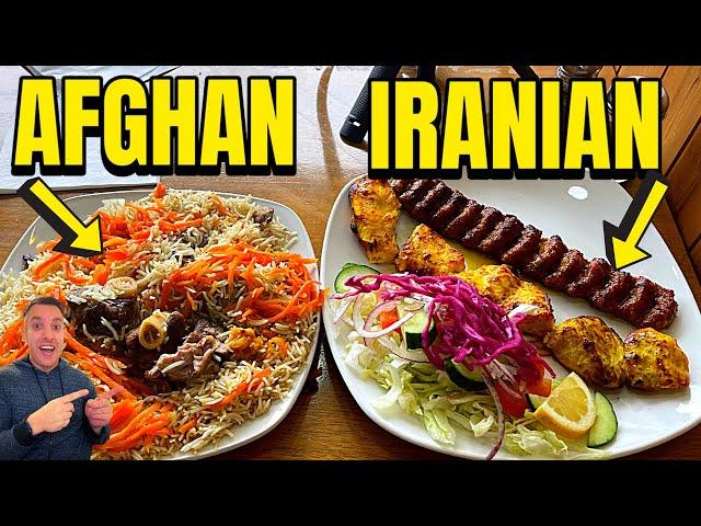 Trying AFGHAN + IRANIAN Food! KOBEDA & QABULI RICE  The BEST KEBAB!