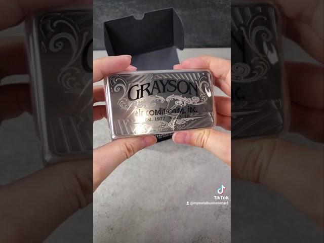 ASMR Unboxing Metal Business Cards #shorts