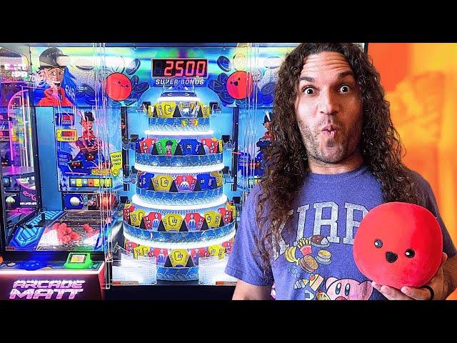 We Played Arcade Matt's NEW Coin Pusher! ($35 Ticket Challenge)