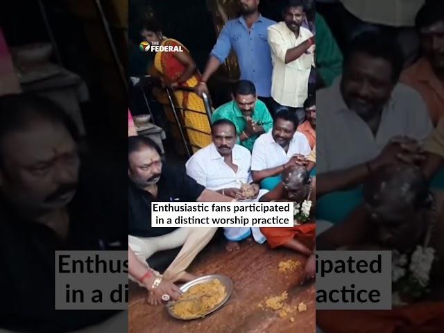 Fans throng Thiruparankundram temple to offer prayers for the success of Rajinikanth's flick Jailer