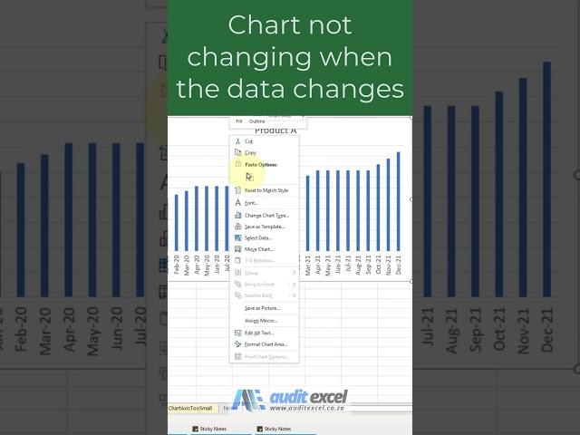 Chart not changing when numbers change