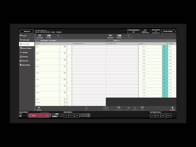 Calrec Summa Tutorial 5.1.1 Memory Scope