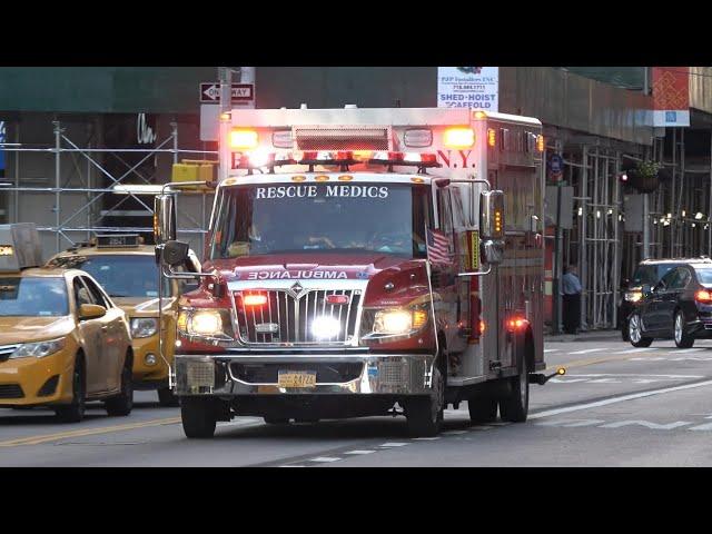 FDNY Rescue Medic's ambulance responding to a call in New York City