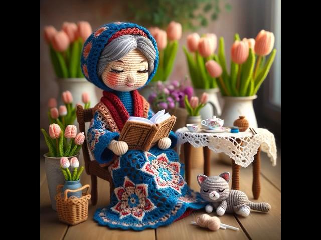Grandma’s comfortable life #knitted #crochet #design #knittingmodels