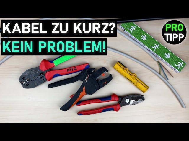 Kabel zu kurz? Kabel einfach verlängern mit Schrumpfmuffe