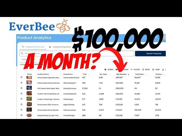 Everbee: Etsy Product Analyzer/Shop Analyzer Full Tutorial