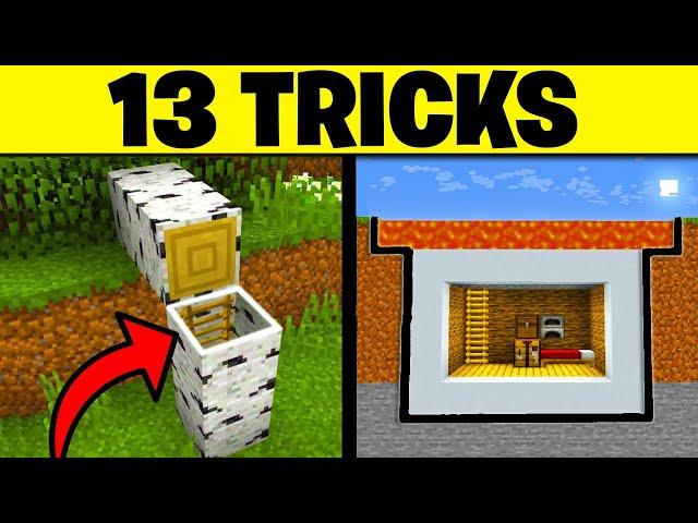 13 TRICKS in MINECRAFT um deine BASIS zu VERSTECKEN!