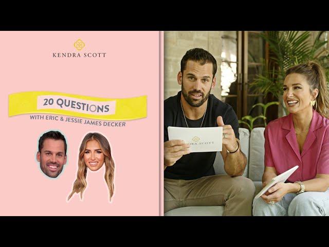 Jessie James Decker & Eric Decker Ask Each Other 20 Questions | 20 Questions with Kendra Scott