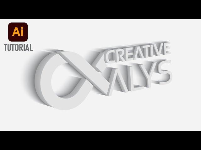 How to make 3D logo in Adobe Illustrator | Full Tutorial