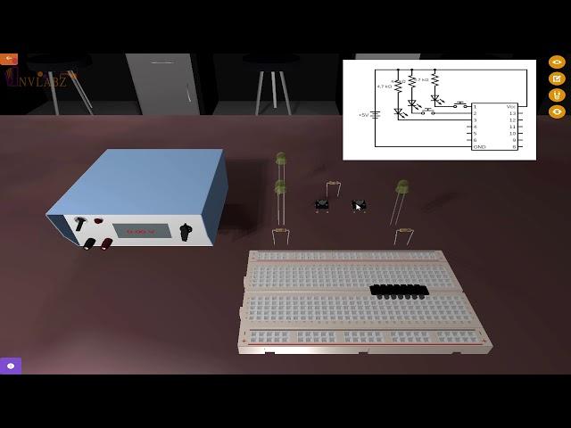 Verifying XOR Logic Gate Truth Table Experiment - Virtual Lab - INVLABZ