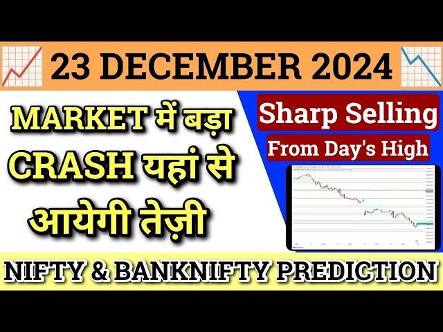 NIFTY PREDICTION FOR TOMORROW & BANKNIFTY ANALYSIS FOR 23 DEC 2024 | MARKET ANALYSIS FOR TOMORROW