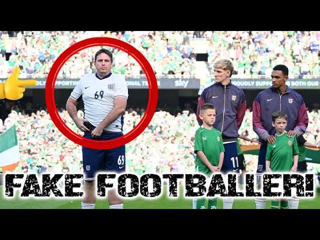 Fake Football Player!  -  England vs Ireland Pitch invader!