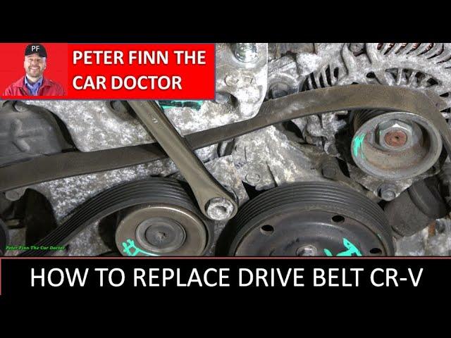 How to replace DRIVE BELT Honda CR-V 2.0 years 2005 to 2023