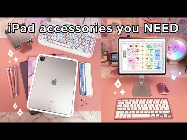 iPad accessories you NEED 2023  iPad stand & case, apple pencil sleeve, keyboards & more