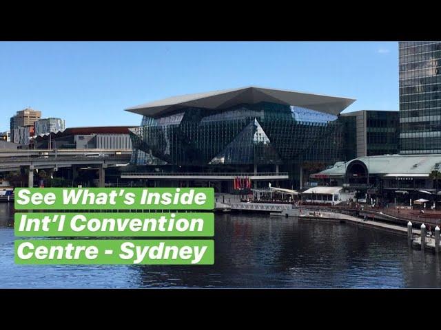 INSIDE ICC SYDNEY - walking inside International Convention Centre Sydney. POV. February 2020