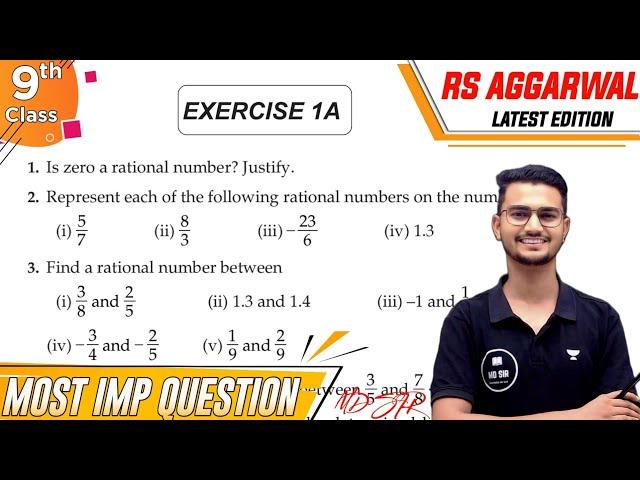Rs Aggarwal Class 9 Chapter 1 | Exercise 1A | Number System | Md Sir Class 9
