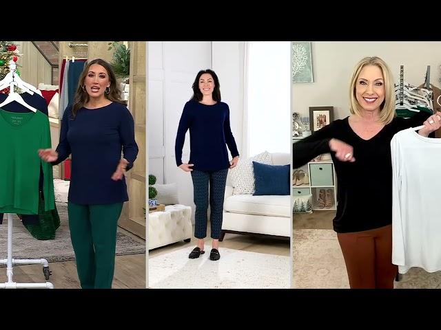 Susan Graver Modern Essentials Set of 2 Liquid Knit Tops on QVC