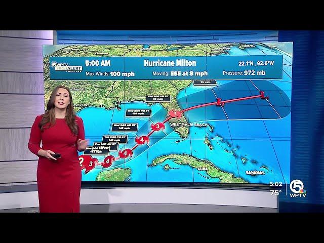 Hurricane Milton forecast, 5 a.m. on Oct. 7, 2024