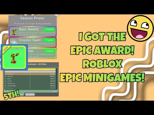 #5 on Epic Minigames Season 2 Leaderboard! Epic Award Showcase + more!