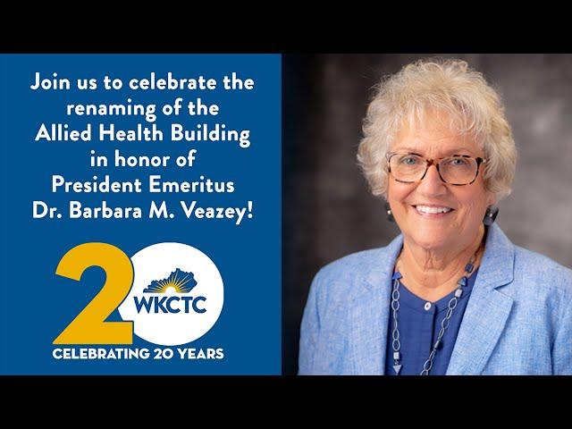 Renaming of the Allied Health Building to the Barbara M. Veazey Health Sciences Building LIVESTREAM