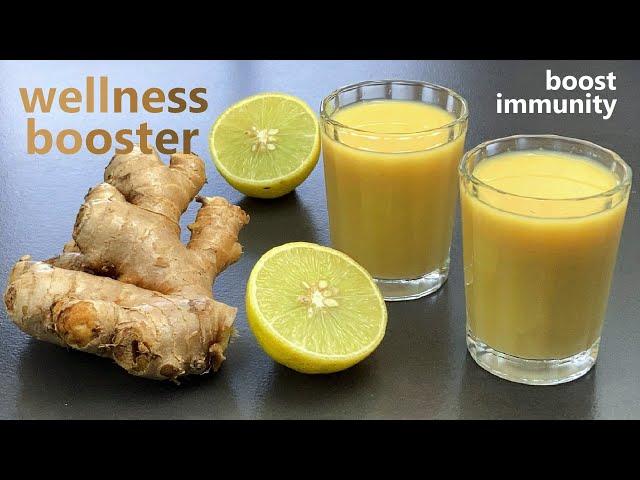 Immunity Boosting Ginger Shots | Wellness Booster | Ginger Lemon Shots | Anti Inflammatory