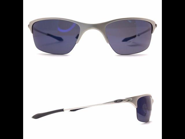 oakley half wire matte silver wrap sunglasses