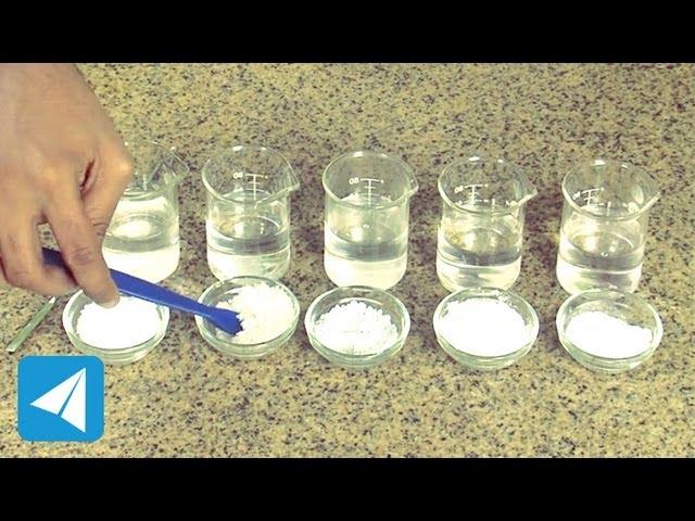 Compare solubility of salt, sugar and chalk | Solutions | Chemistry