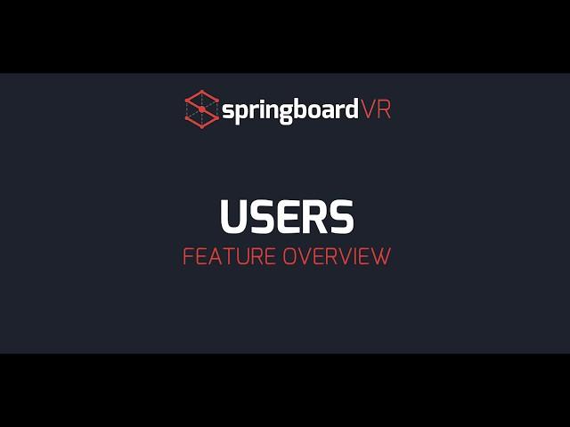 SpringboardVR: Users Dashboard for VR Arcades | Springboard Virtual Reality Features